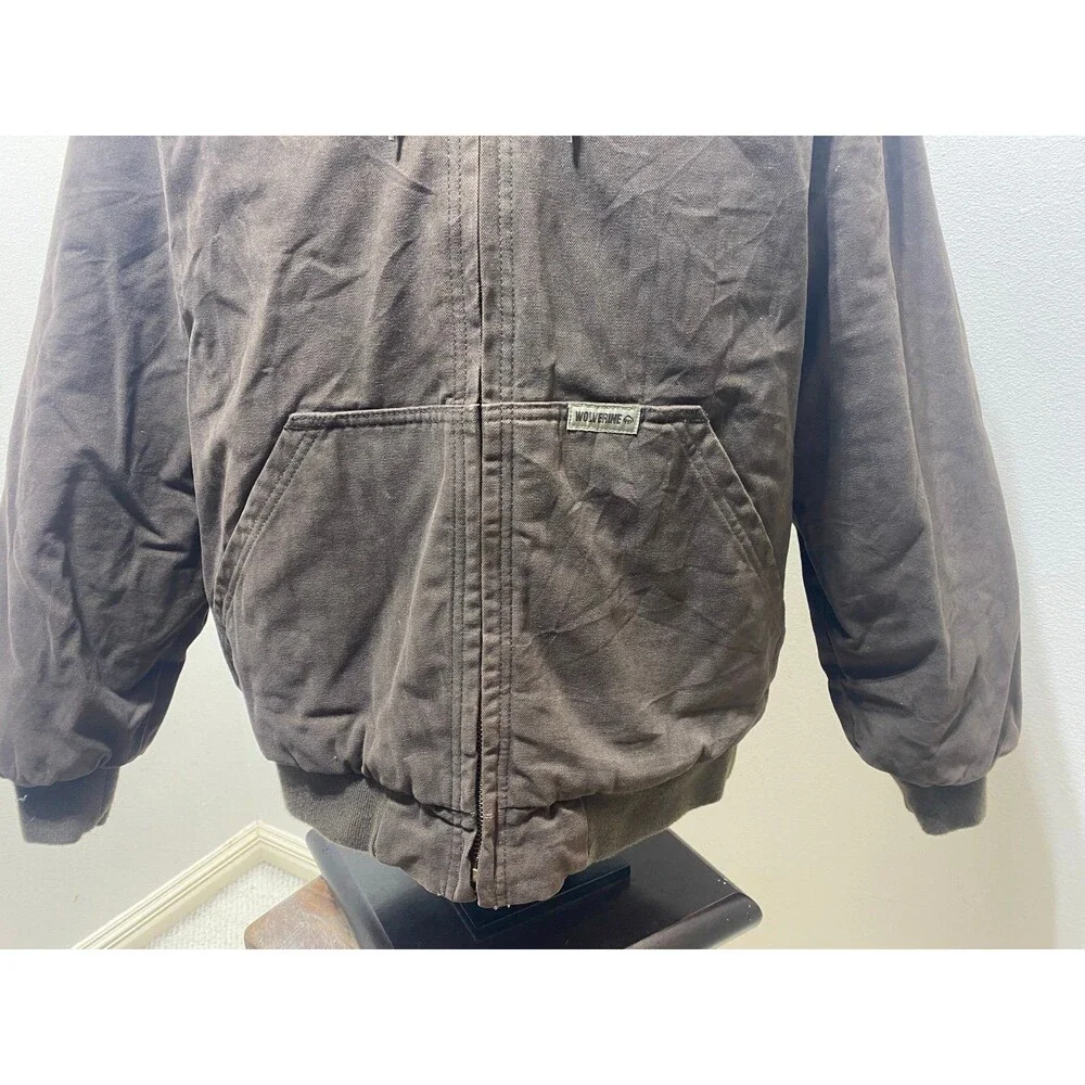 Wolverine Men's Canvas Duck Houston Brown Jacket Size Large